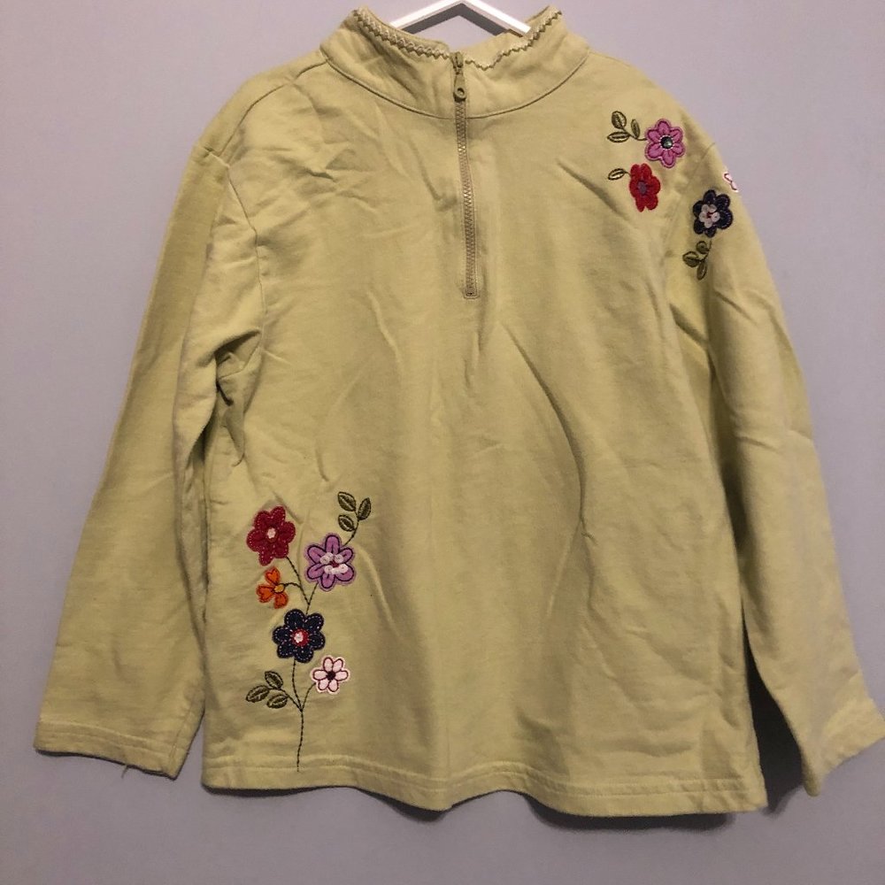 Gymboree Mad About Plaid XXL 7 yrs Green pull over